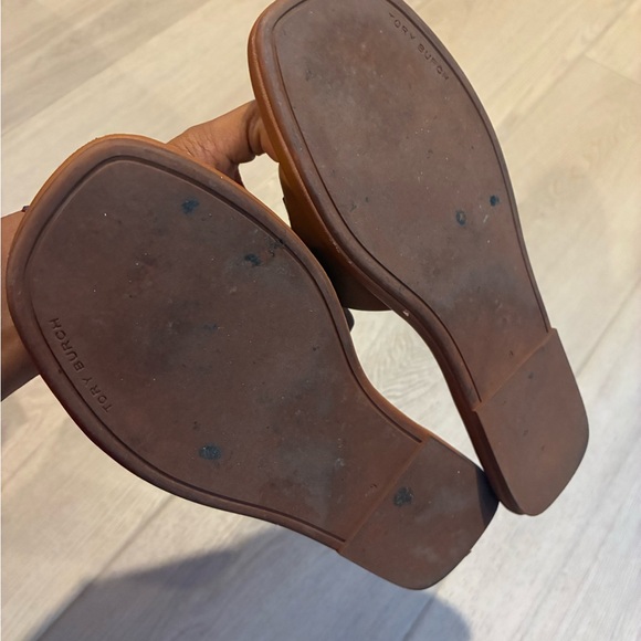 TORY BURCH DOUBLE-T LEATHER SPORT SLIDE SANDAL - Picture 3 of 5